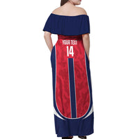 Custom Norway Football Off Shoulder Maxi Dress 2026 Come On Norge - Wonder Print Shop