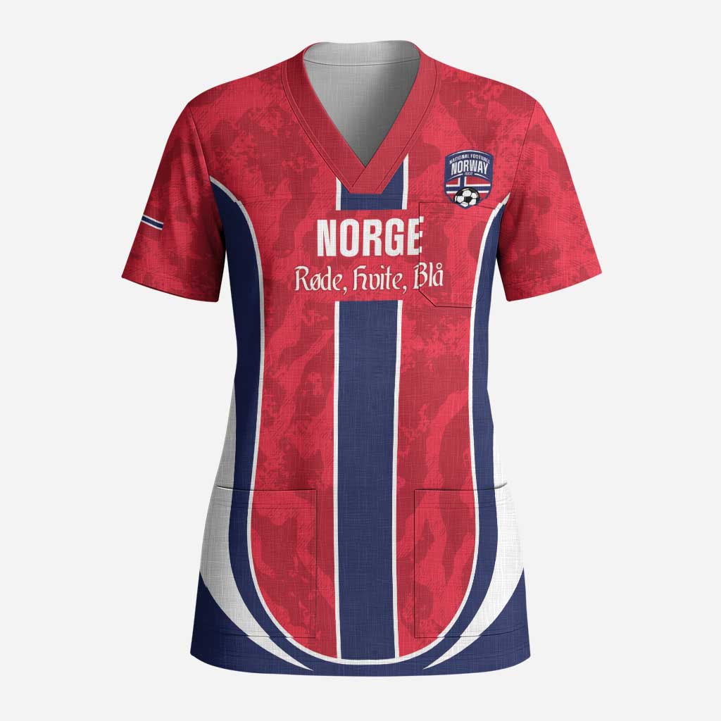 Custom Norway Football Scrub Top 2026 Come On Norge - Wonder Print Shop