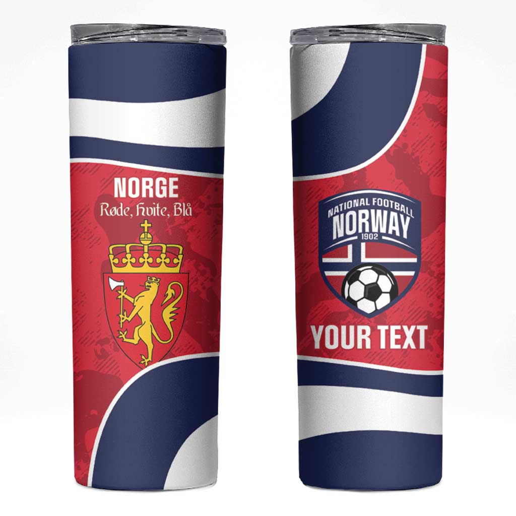 Custom Norway Football Skinny Tumbler 2026 Come On Norge - Wonder Print Shop