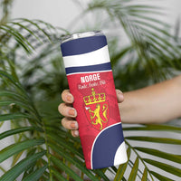 Custom Norway Football Skinny Tumbler 2026 Come On Norge - Wonder Print Shop