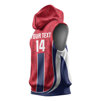 Custom Norway Football Sleeveless Hoodie 2026 Come On Norge - Wonder Print Shop