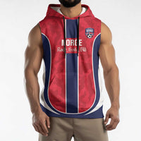 Custom Norway Football Sleeveless Hoodie 2026 Come On Norge - Wonder Print Shop