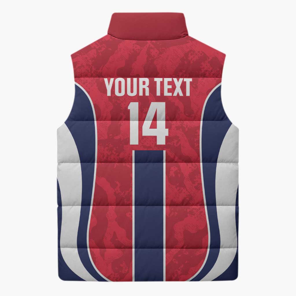 Custom Norway Football Sleeveless Puffer Jacket 2026 Come On Norge - Wonder Print Shop