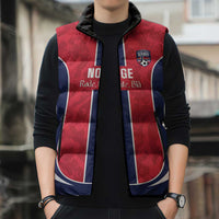Custom Norway Football Sleeveless Puffer Jacket 2026 Come On Norge - Wonder Print Shop