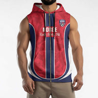 Custom Norway Football Sleeveless Zip Hoodie 2026 Come On Norge - Wonder Print Shop