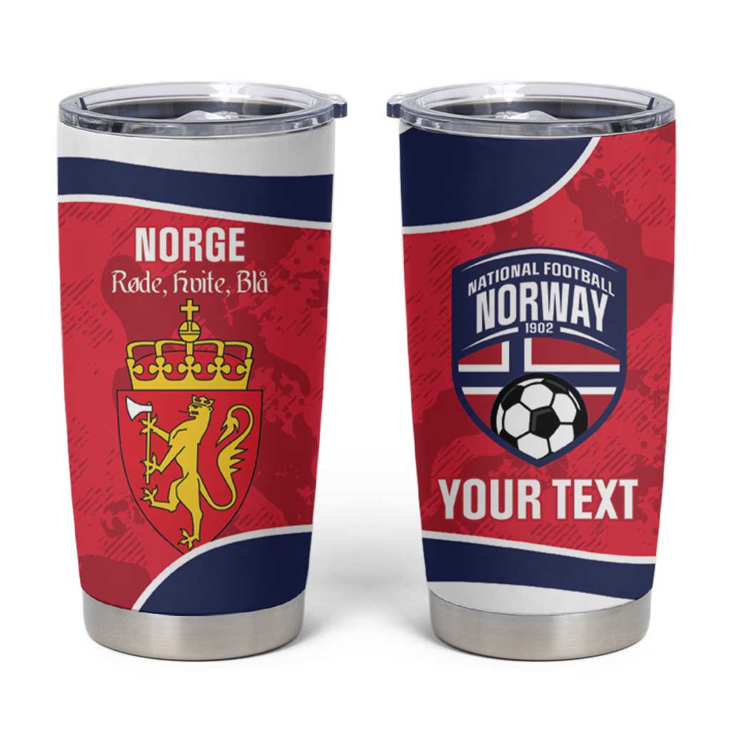 Custom Norway Football Tumbler Cup 2026 Come On Norge - Wonder Print Shop