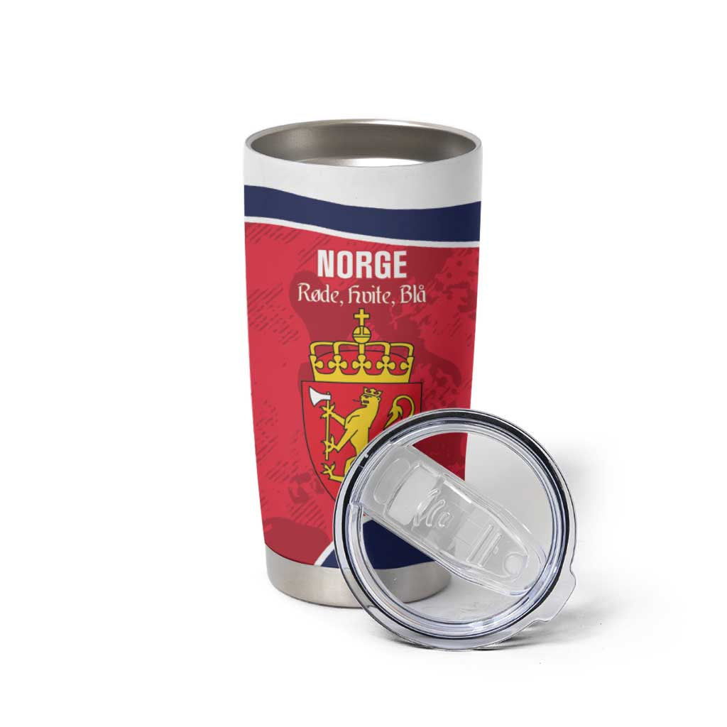Custom Norway Football Tumbler Cup 2026 Come On Norge - Wonder Print Shop