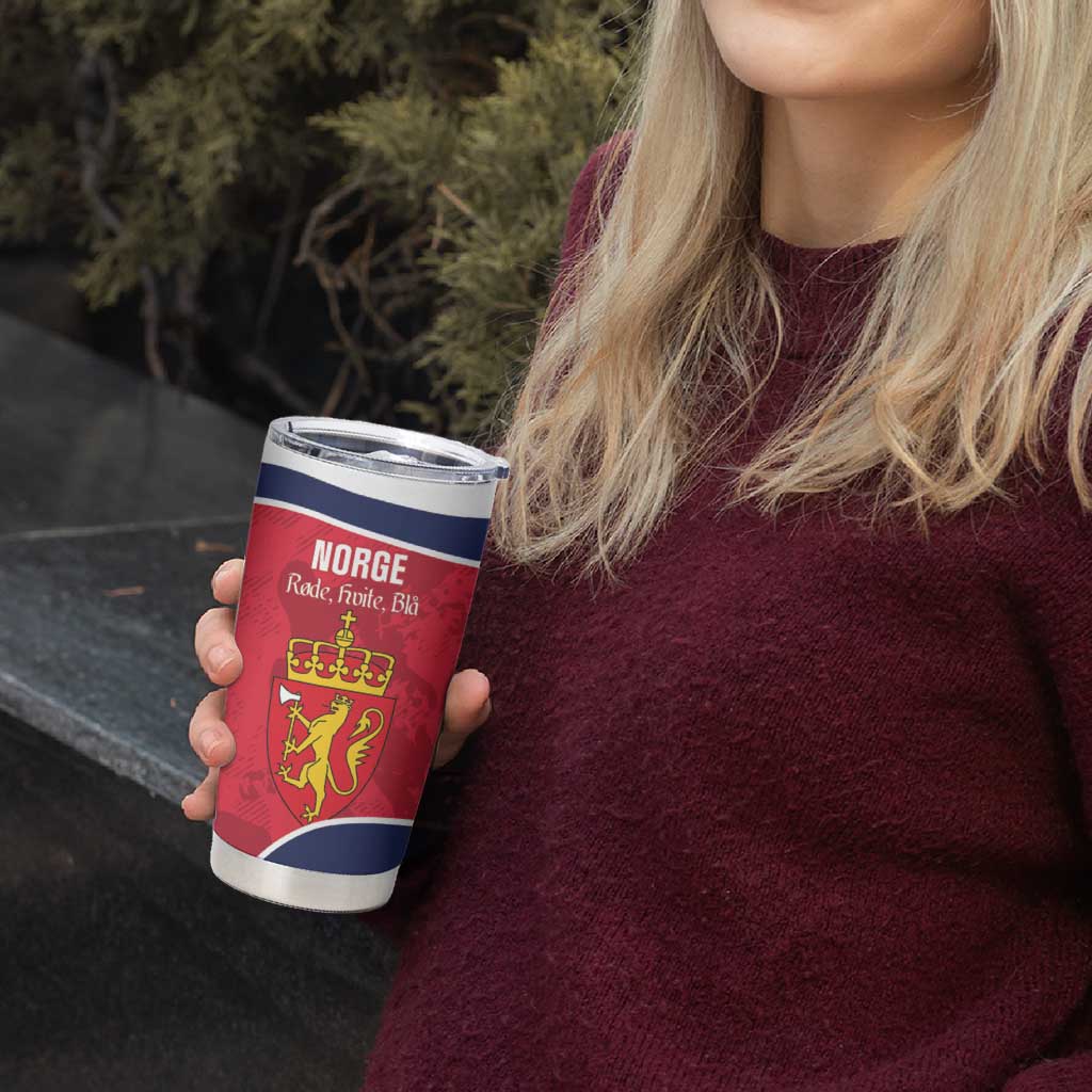 Custom Norway Football Tumbler Cup 2026 Come On Norge - Wonder Print Shop