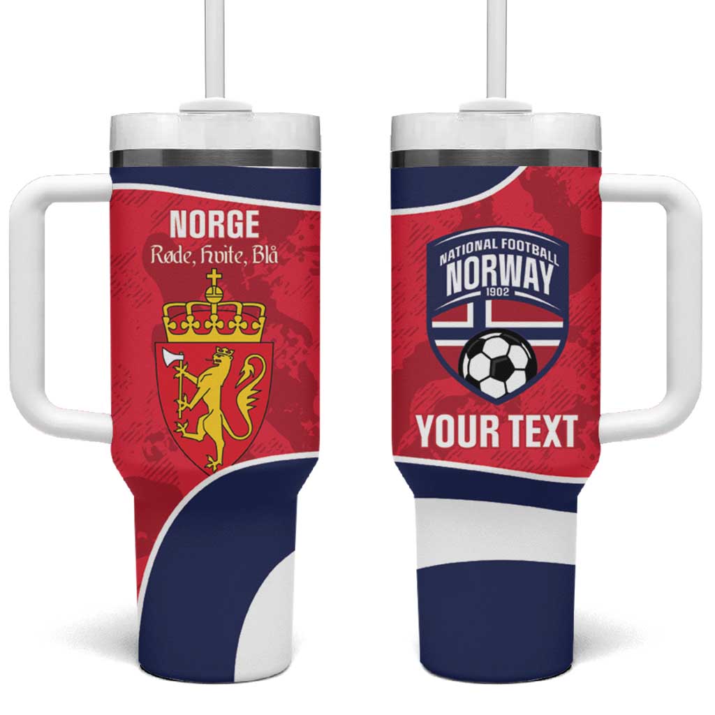 Custom Norway Football Tumbler With Handle 2026 Come On Norge - Wonder Print Shop