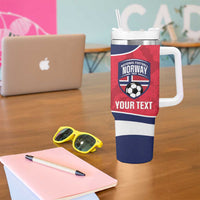 Custom Norway Football Tumbler With Handle 2026 Come On Norge - Wonder Print Shop