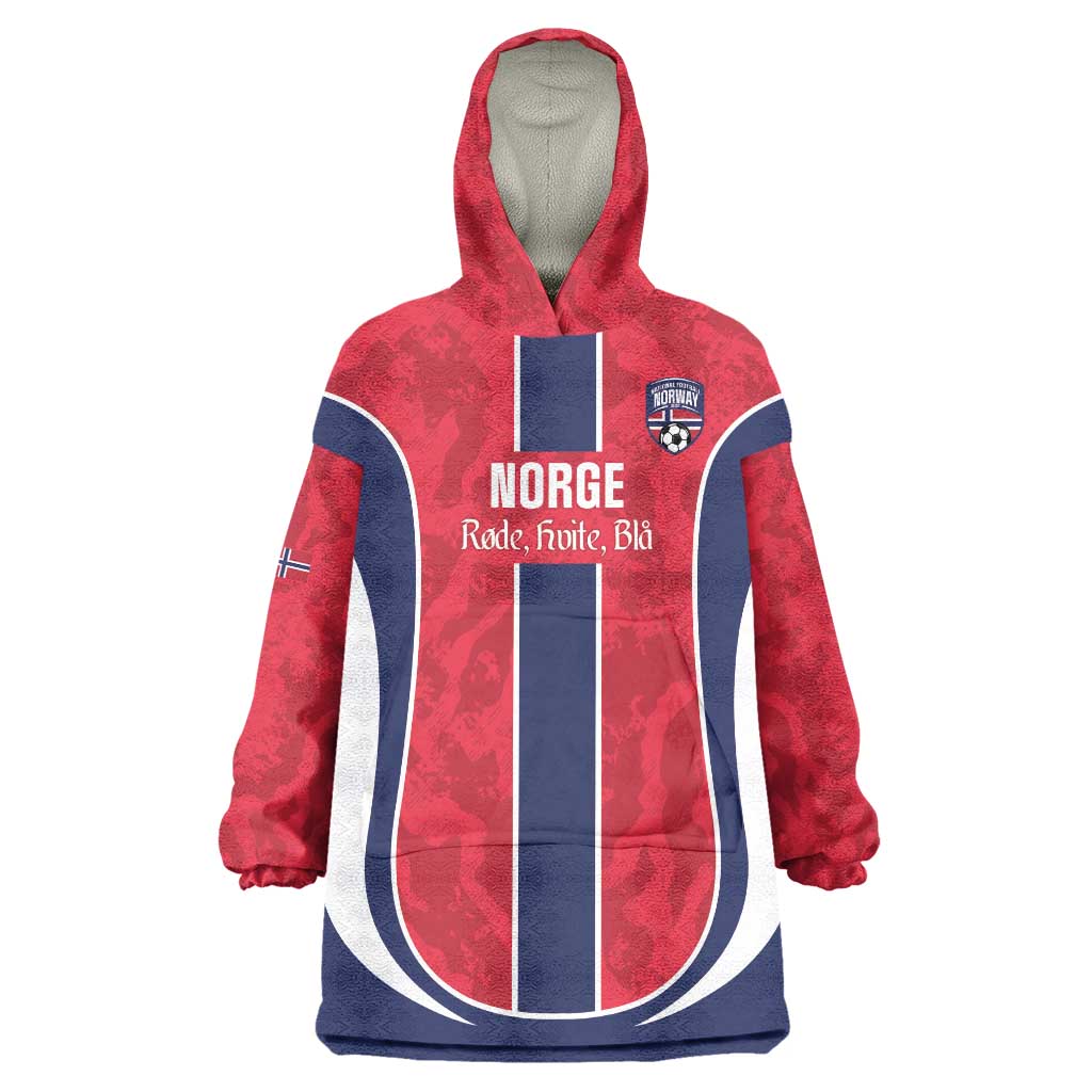 Custom Norway Football Wearable Blanket Hoodie 2026 Come On Norge - Wonder Print Shop