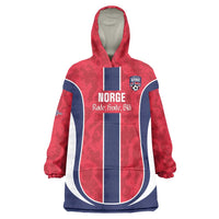 Custom Norway Football Wearable Blanket Hoodie 2026 Come On Norge - Wonder Print Shop