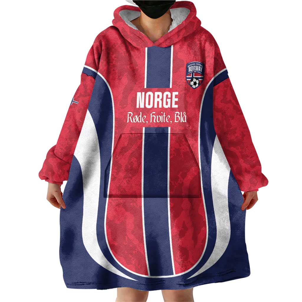 Custom Norway Football Wearable Blanket Hoodie 2026 Come On Norge - Wonder Print Shop