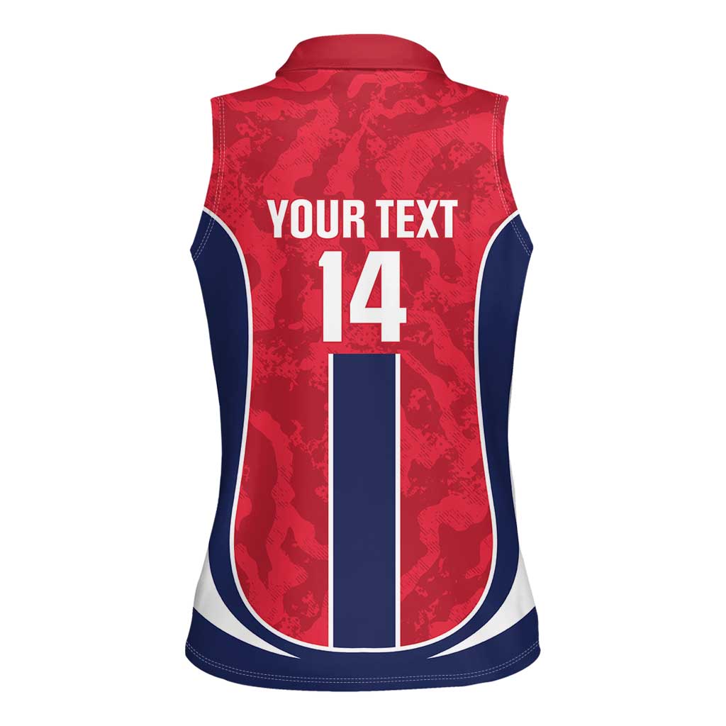 Custom Norway Football Women Sleeveless Polo Shirt 2026 Come On Norge - Wonder Print Shop