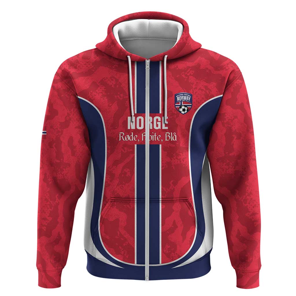 Custom Norway Football Zip Hoodie 2026 Come On Norge - Wonder Print Shop