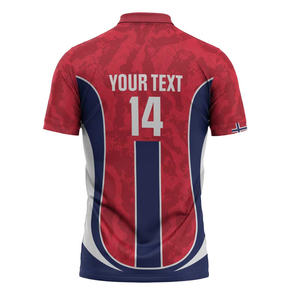 Custom Norway Football Zipper Polo Shirt 2026 Come On Norge - Wonder Print Shop