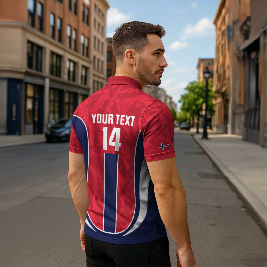 Custom Norway Football Zipper Polo Shirt 2026 Come On Norge - Wonder Print Shop