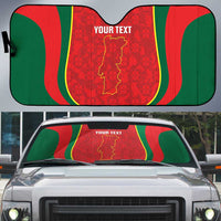 Custom Portugal Football Auto Sun Shade 2026 Come On Selecao das Quinas - Red - Wonder Print Shop