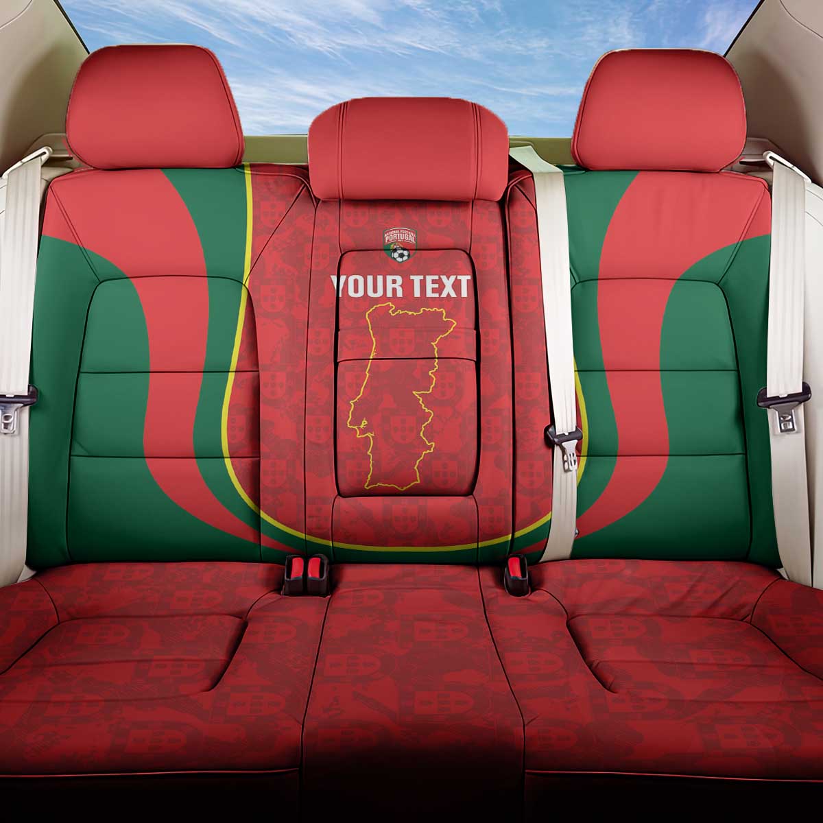 Custom Portugal Football Back Car Seat Cover 2026 Come On Selecao das Quinas - Red - Wonder Print Shop