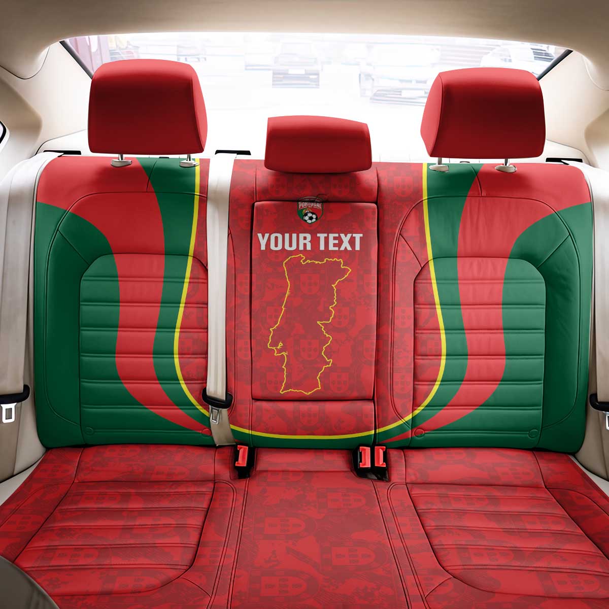 Custom Portugal Football Back Car Seat Cover 2026 Come On Selecao das Quinas - Red - Wonder Print Shop