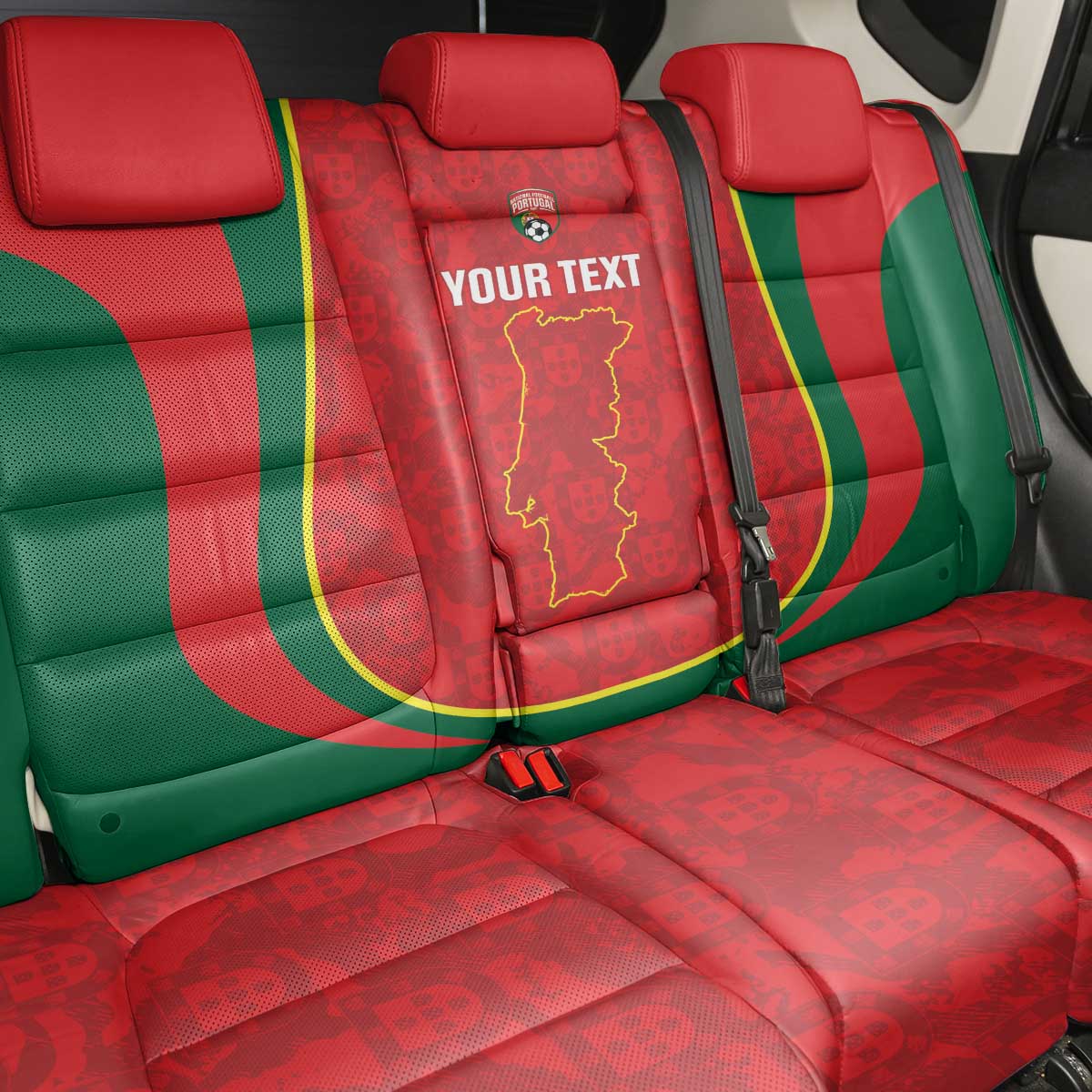 Custom Portugal Football Back Car Seat Cover 2026 Come On Selecao das Quinas - Red - Wonder Print Shop