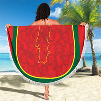 Custom Portugal Football Beach Blanket 2026 Come On Selecao das Quinas - Red - Wonder Print Shop