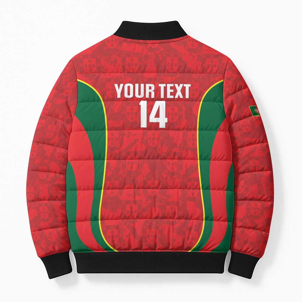 Custom Portugal Football Bomber Puffer Jacket 2026 Come On Selecao das Quinas - Red - Wonder Print Shop