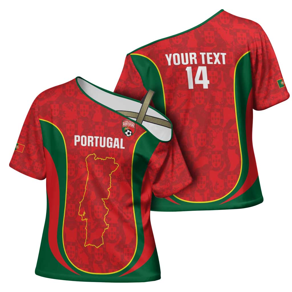 Custom Portugal Football Cross Shoulder Shirt 2026 Come On Selecao das Quinas - Red - Wonder Print Shop
