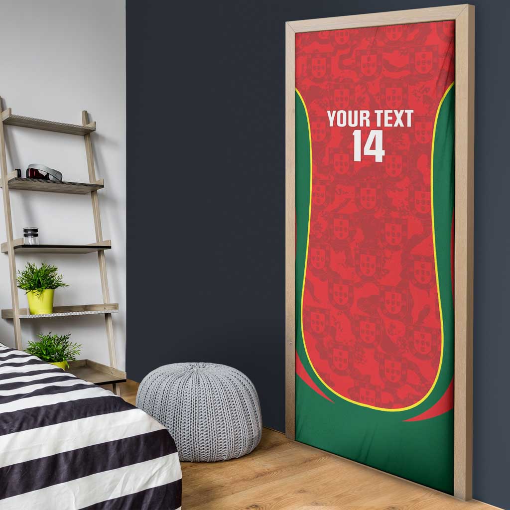 Custom Portugal Football Door Cover 2026 Come On Selecao das Quinas - Red - Wonder Print Shop