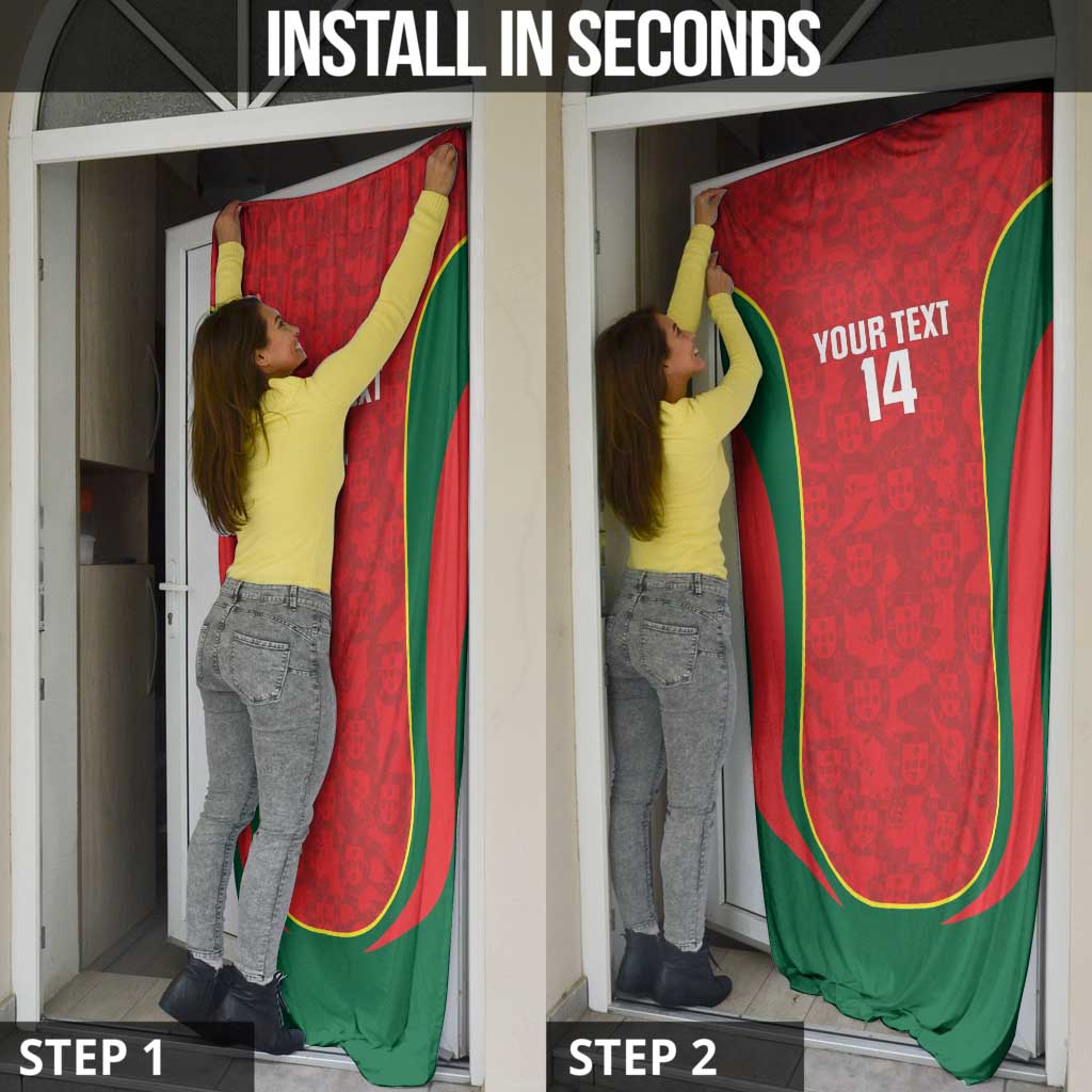 Custom Portugal Football Door Cover 2026 Come On Selecao das Quinas - Red - Wonder Print Shop