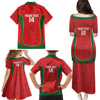 Custom Portugal Football Family Matching Puletasi and Hawaiian Shirt 2026 Come On Selecao das Quinas - Red - Wonder Print Shop