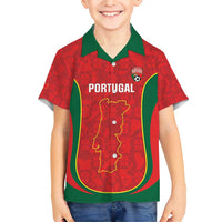 Custom Portugal Football Family Matching Short Sleeve Bodycon Dress and Hawaiian Shirt 2026 Come On Selecao das Quinas - Red - Wonder Print Shop