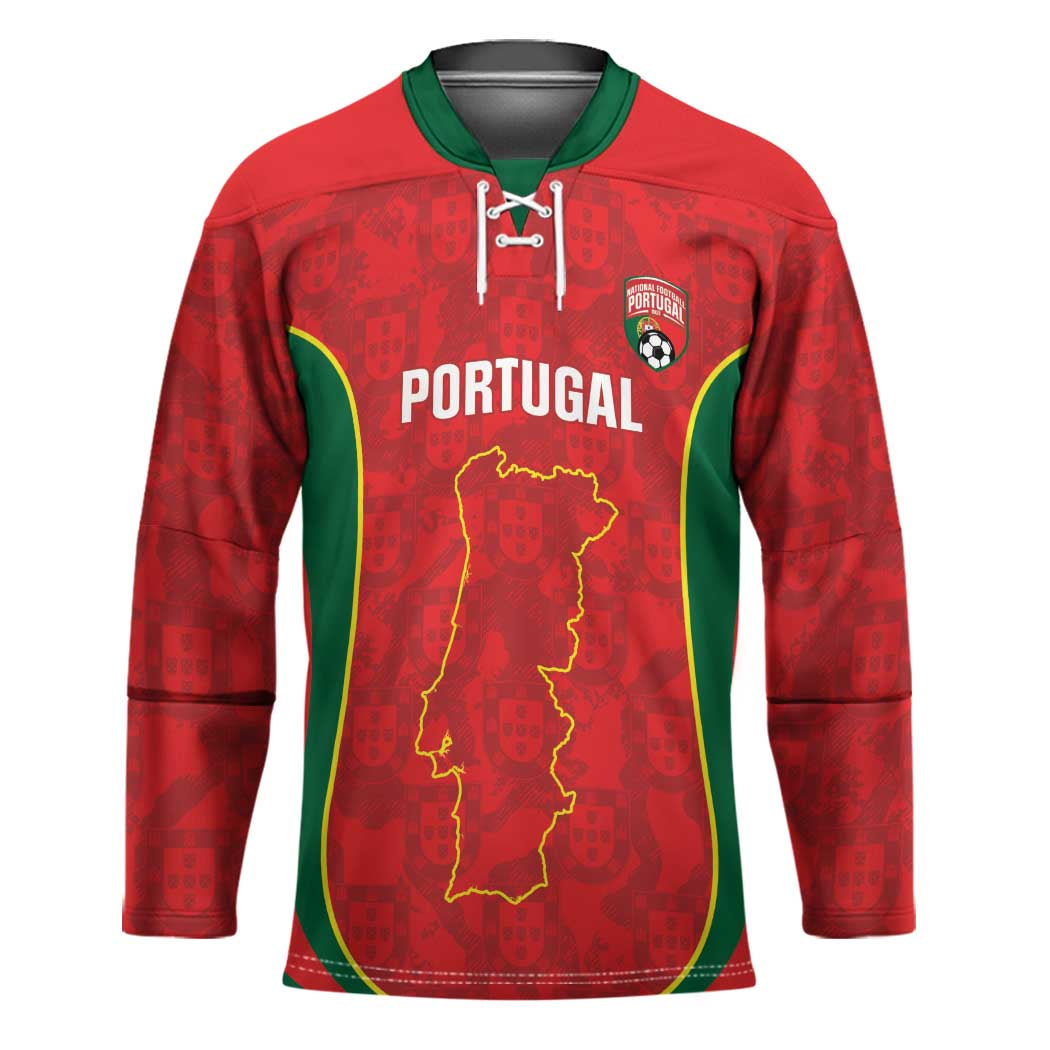 Custom Portugal Football Hockey Jersey 2026 Come On Selecao das Quinas - Red - Wonder Print Shop