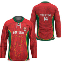 Custom Portugal Football Hockey Jersey 2026 Come On Selecao das Quinas - Red - Wonder Print Shop
