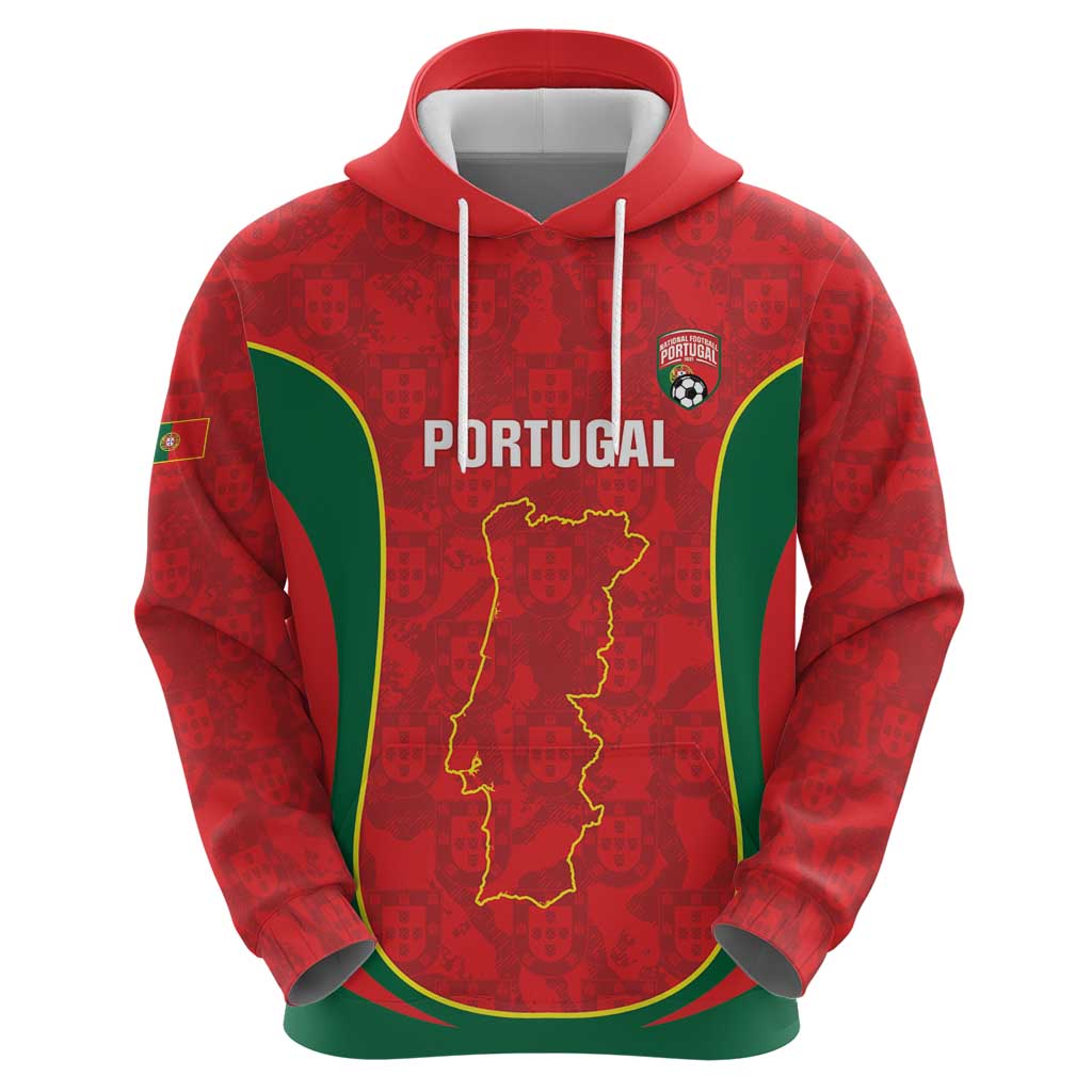 Custom Portugal Football Hoodie 2026 Come On Selecao das Quinas - Red - Wonder Print Shop