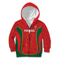 Custom Portugal Football Kid Hoodie 2026 Come On Selecao das Quinas - Red - Wonder Print Shop