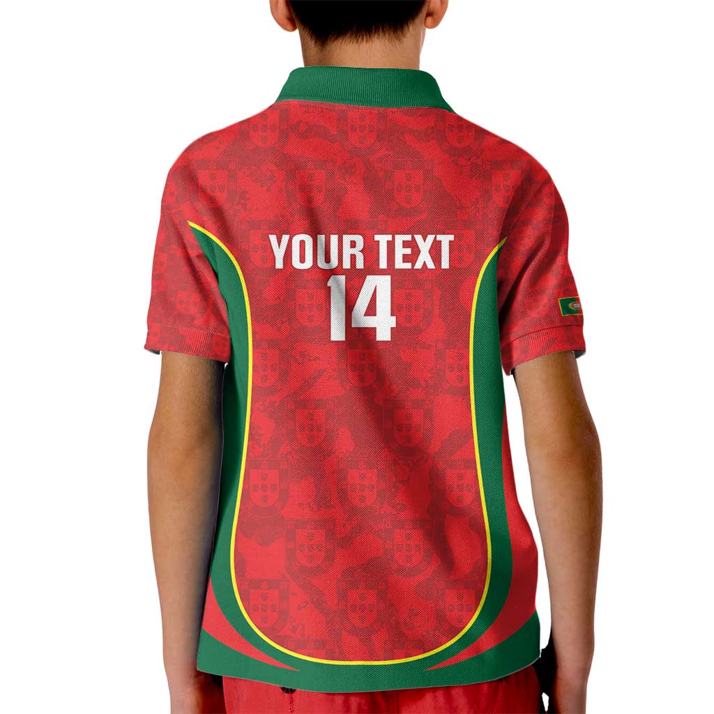 Custom Portugal Football Kid Polo Shirt 2026 Come On Selecao das Quinas - Red - Wonder Print Shop