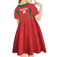 Custom Portugal Football Kid Short Sleeve Dress 2026 Come On Selecao das Quinas - Red - Wonder Print Shop
