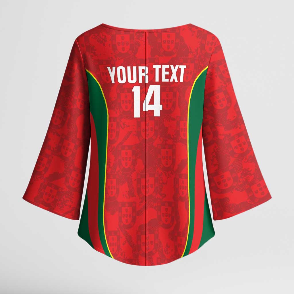 Custom Portugal Football Kimono Sleeve Blouse 2026 Come On Selecao das Quinas - Red - Wonder Print Shop
