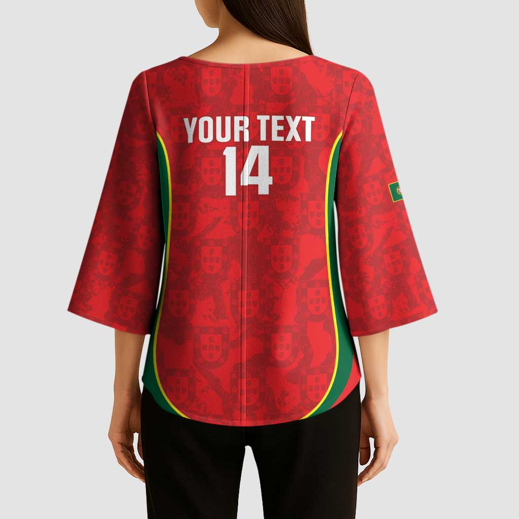 Custom Portugal Football Kimono Sleeve Blouse 2026 Come On Selecao das Quinas - Red - Wonder Print Shop