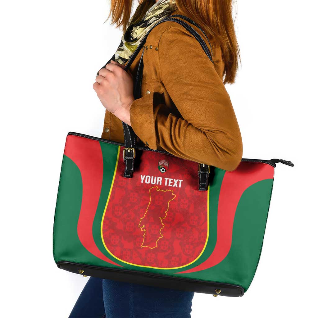 Custom Portugal Football Leather Tote Bag 2026 Come On Selecao das Quinas - Red - Wonder Print Shop