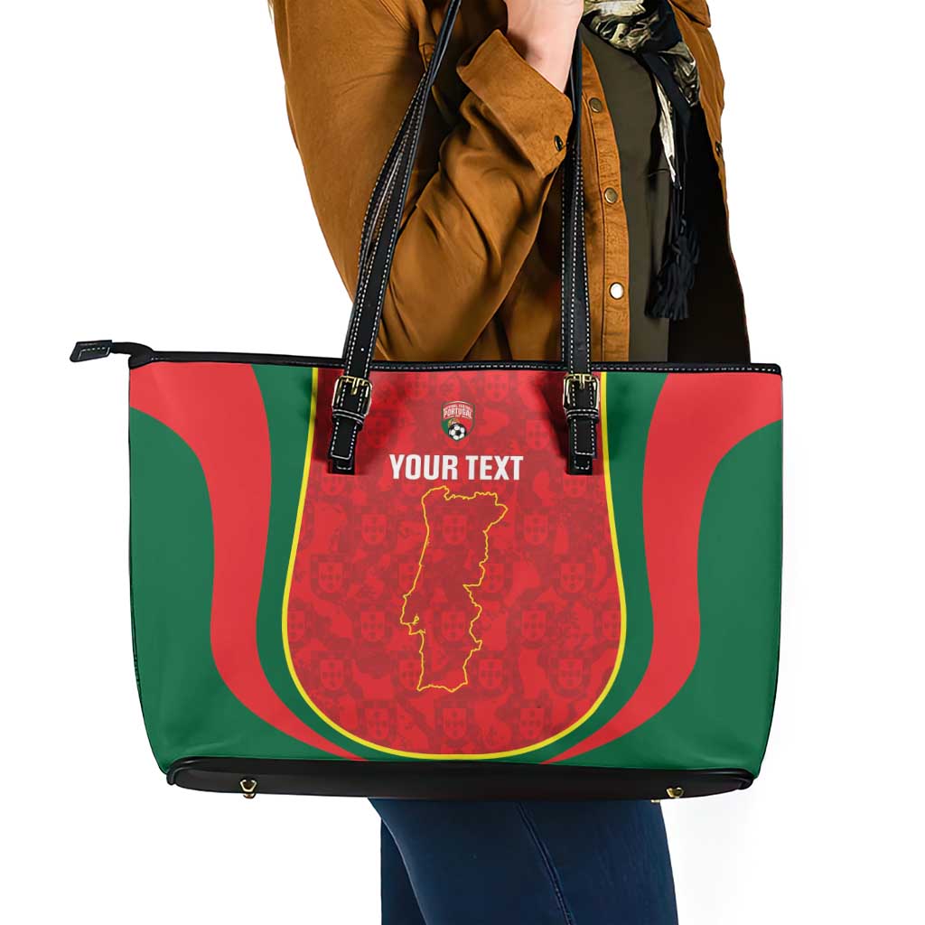 Custom Portugal Football Leather Tote Bag 2026 Come On Selecao das Quinas - Red - Wonder Print Shop