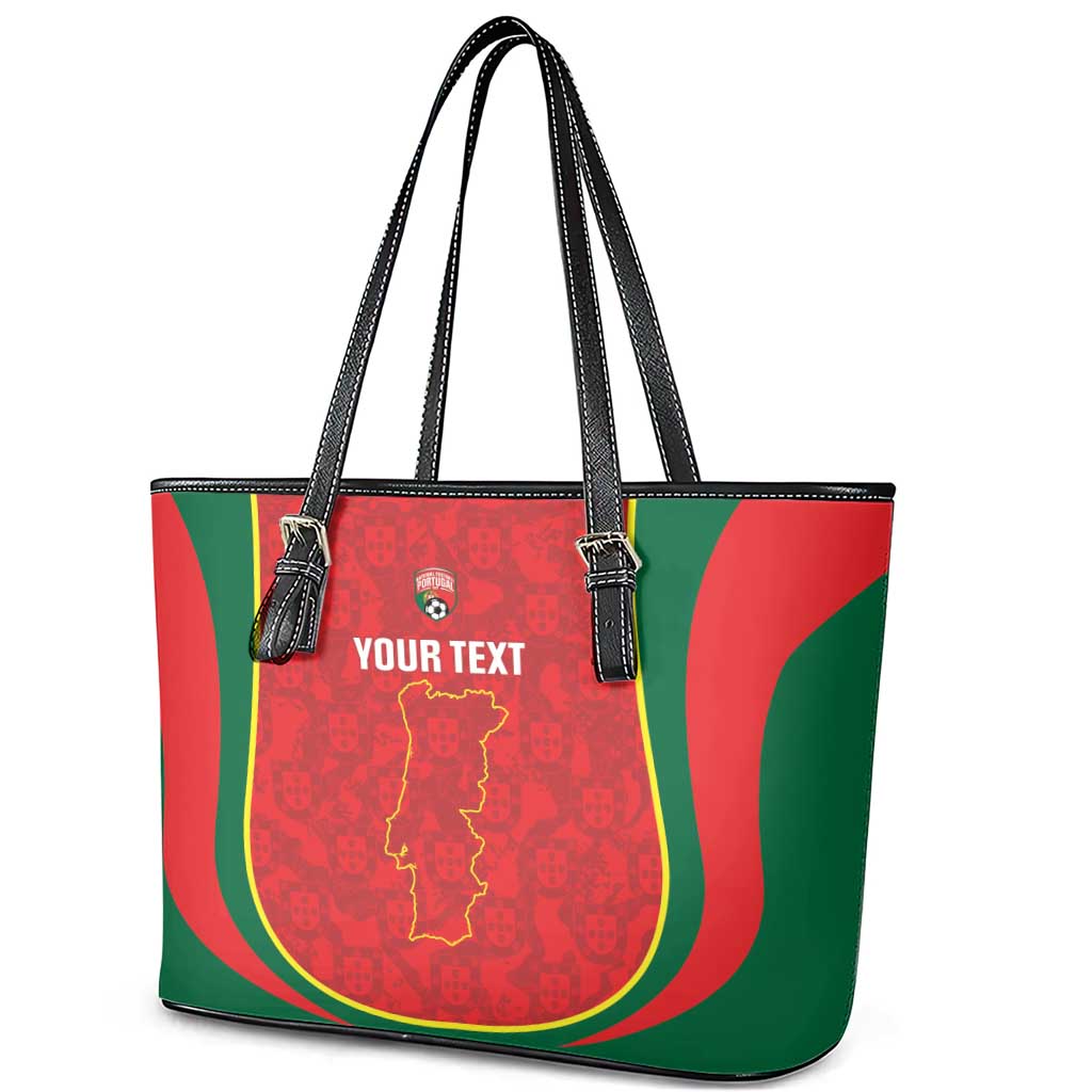 Custom Portugal Football Leather Tote Bag 2026 Come On Selecao das Quinas - Red - Wonder Print Shop