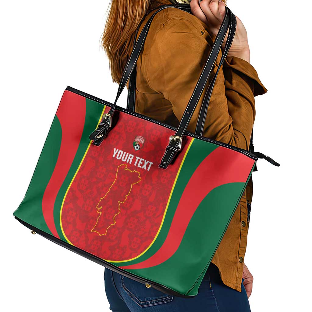 Custom Portugal Football Leather Tote Bag 2026 Come On Selecao das Quinas - Red - Wonder Print Shop