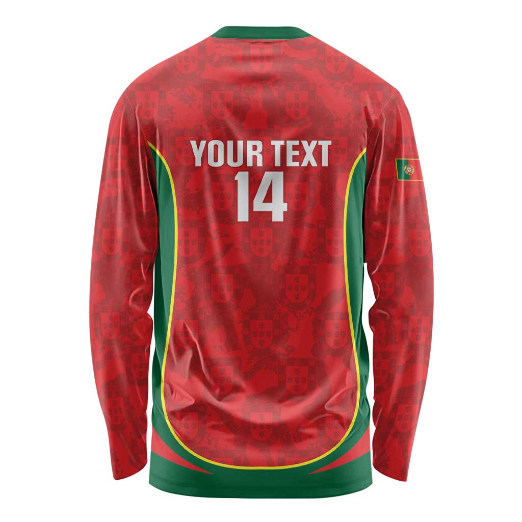 Custom Portugal Football Long Sleeve Shirt 2026 Come On Selecao das Quinas - Red - Wonder Print Shop