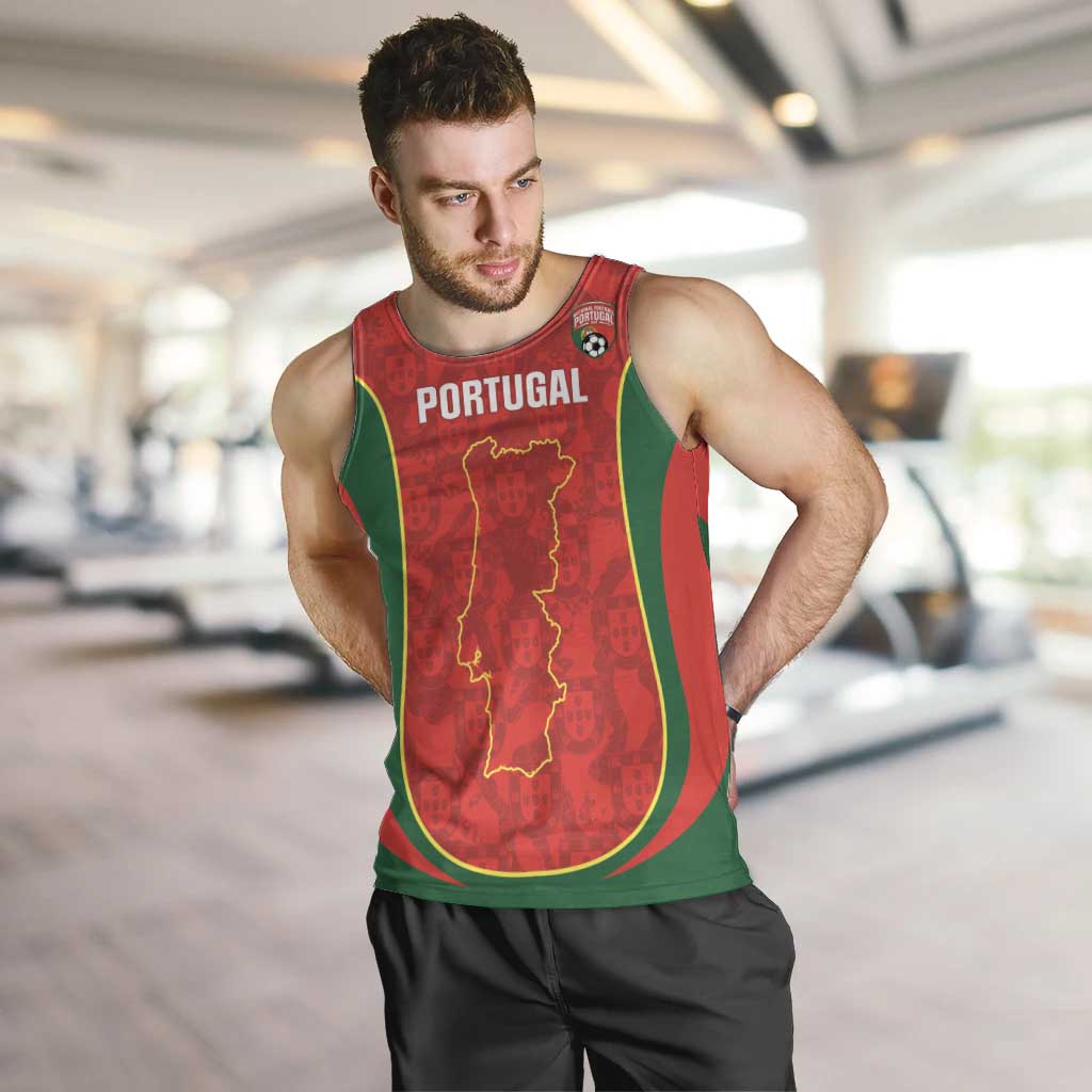 Custom Portugal Football Men Tank Top 2026 Come On Selecao das Quinas - Red - Wonder Print Shop