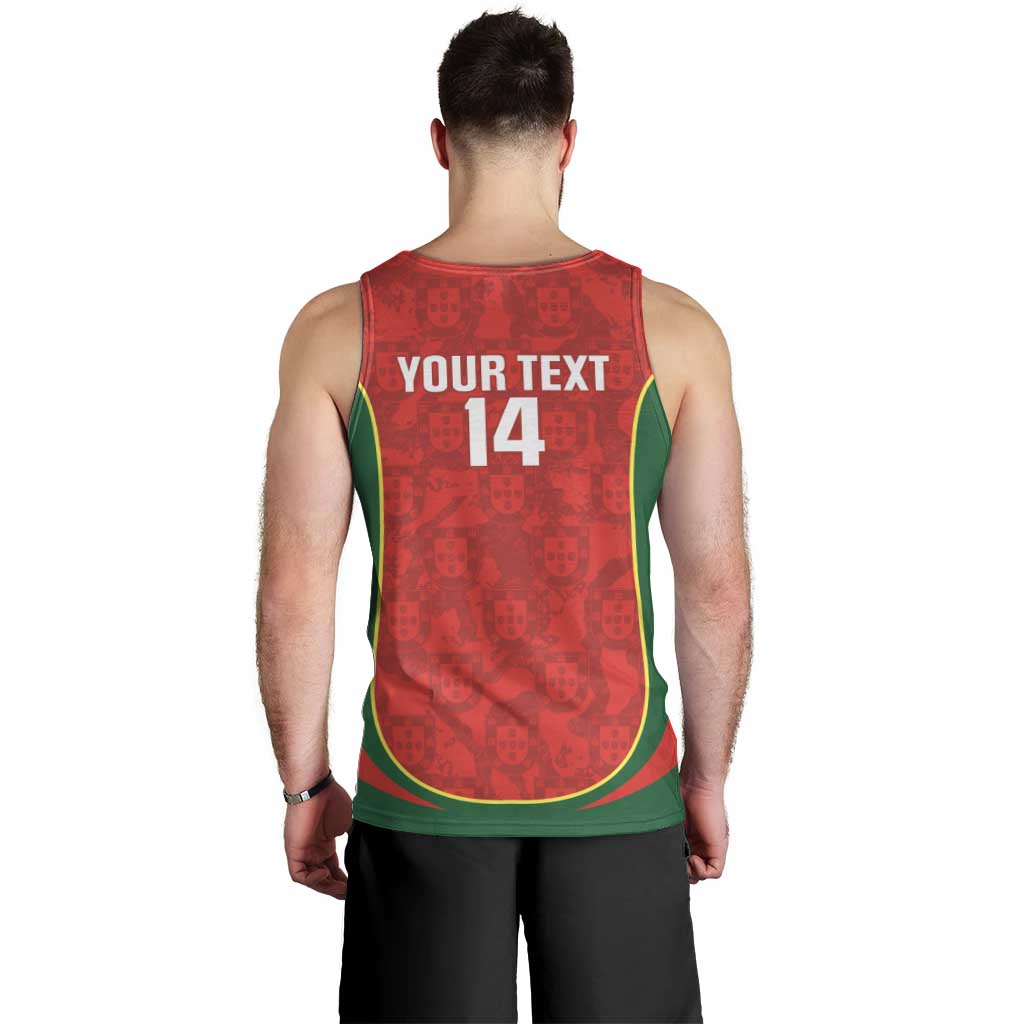 Custom Portugal Football Men Tank Top 2026 Come On Selecao das Quinas - Red - Wonder Print Shop