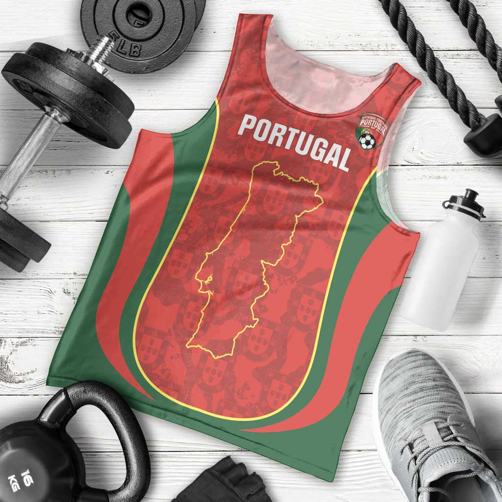 Custom Portugal Football Men Tank Top 2026 Come On Selecao das Quinas - Red - Wonder Print Shop