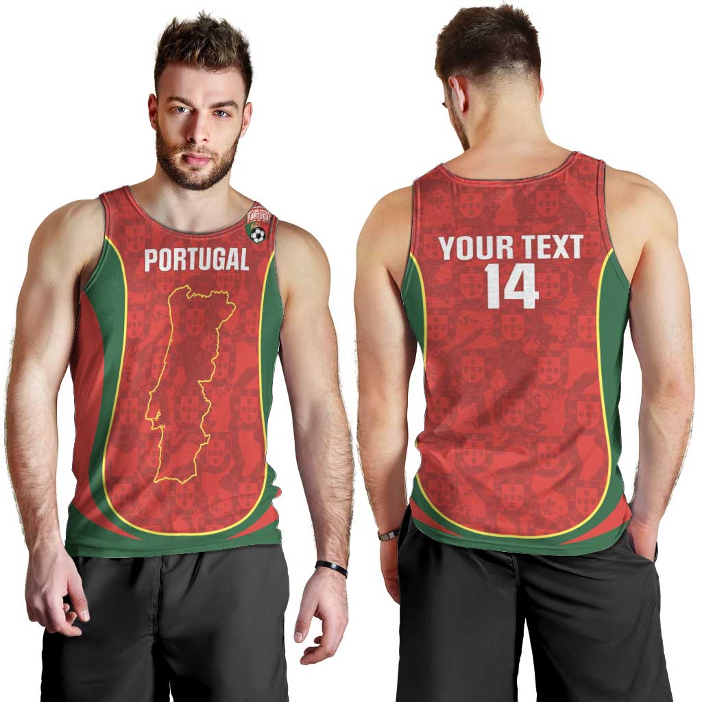 Custom Portugal Football Men Tank Top 2026 Come On Selecao das Quinas - Red - Wonder Print Shop