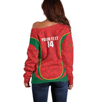 Custom Portugal Football Off Shoulder Sweater 2026 Come On Selecao das Quinas - Red - Wonder Print Shop